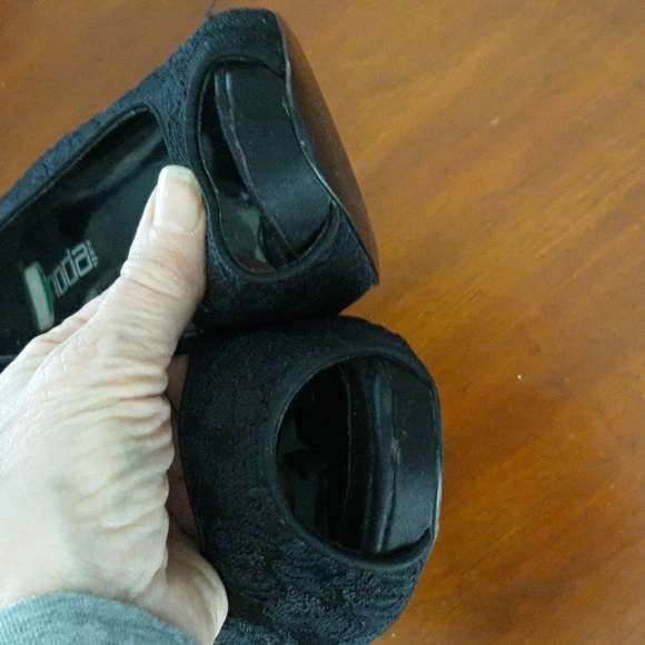 Moda Spana Blace Lace Peep Toe Stiletto Pumps Dressy Heels sz 9M - Picture 7 of 8